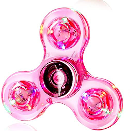 Crystal Luminous LED Fidget Spinner Glow In Dark Hand Spinner EDC Stress Relief Toy  Kinetic Gyrosc 7