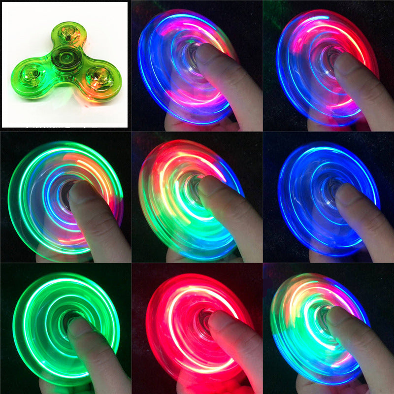 Crystal Luminous LED Fidget Spinner Glow In Dark Hand Spinner EDC Stress Relief Toy  Kinetic Gyrosc 11