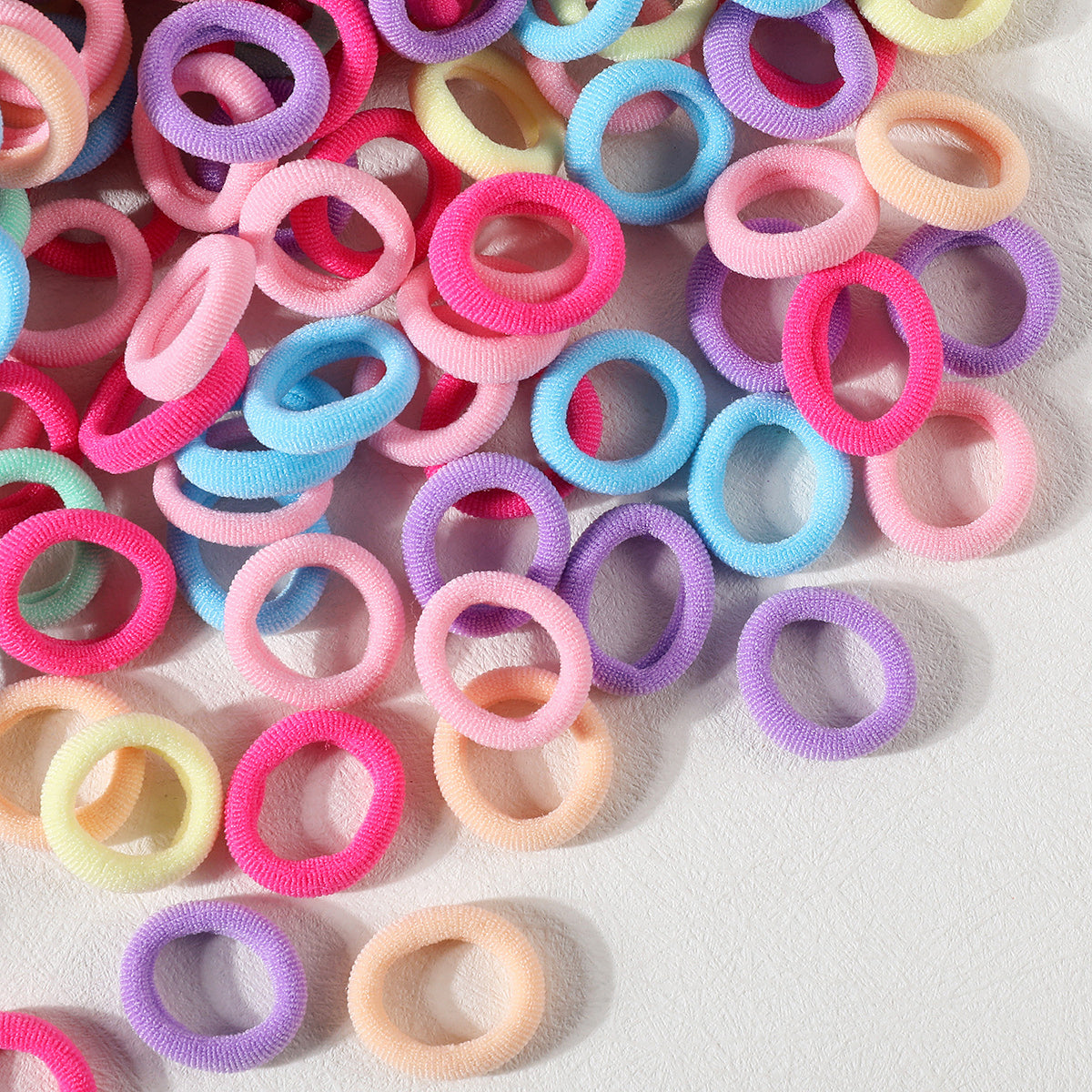 Colorful Nylon Hair Bands for Women  Girls Soft Elastic Ponytail Holders Small Hair Ties  Scrunc
