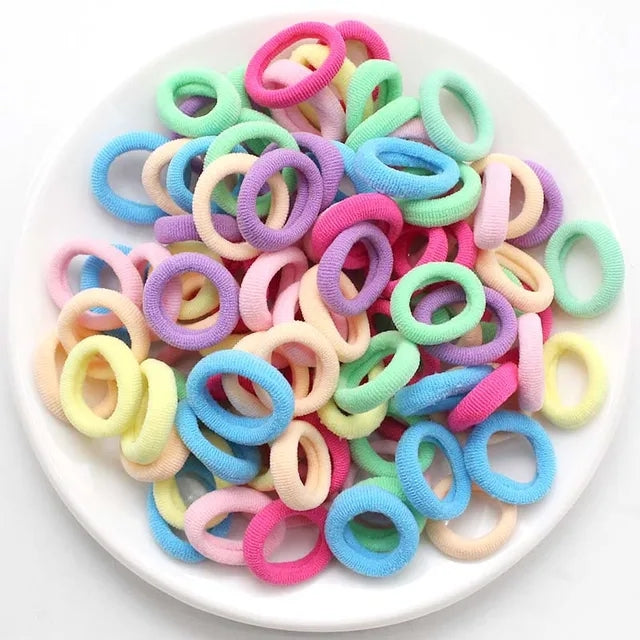 Colorful Nylon Hair Bands for Women  Girls Soft Elastic Ponytail Holders Small Hair Ties  Scrunc