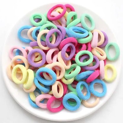 Colorful Nylon Hair Bands for Women  Girls Soft Elastic Ponytail Holders Small Hair Ties  Scrunc