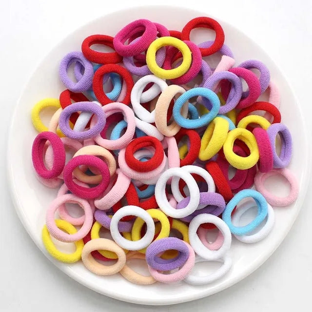 Colorful Nylon Hair Bands for Women  Girls Soft Elastic Ponytail Holders Small Hair Ties  Scrunc