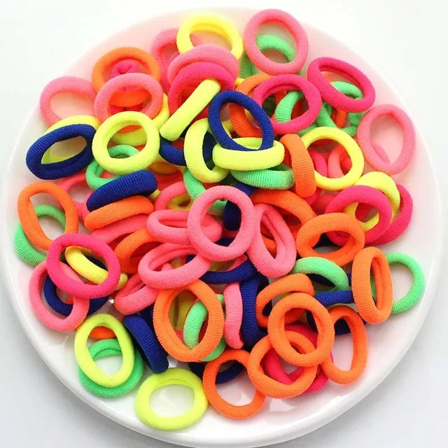 Colorful Nylon Hair Bands for Women  Girls Soft Elastic Ponytail Holders Small Hair Ties  Scrunc