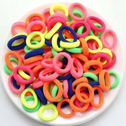 Colorful Nylon Hair Bands for Women  Girls Soft Elastic Ponytail Holders Small Hair Ties  Scrunc
