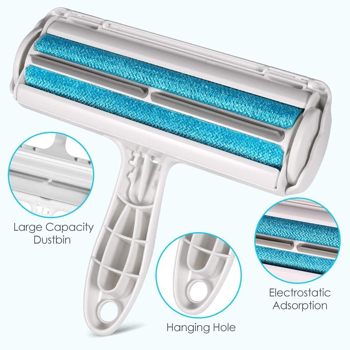 SelfCleaning Pet Hair Remover Roller Reusable Cat  Dog Fur Remover  Quick Animal Hair Removal To