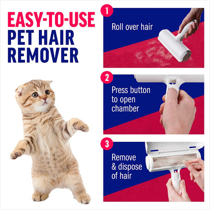 SelfCleaning Pet Hair Remover Roller Reusable Cat  Dog Fur Remover  Quick Animal Hair Removal To