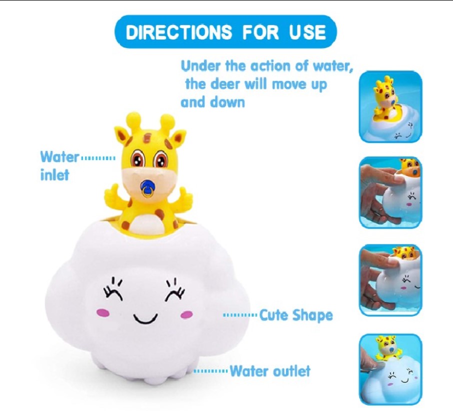 Cute Cloud Shower Bath Toy For Babies Water Spraying Bathing Toy For Kids  Fun Swimming  ParentChil 4