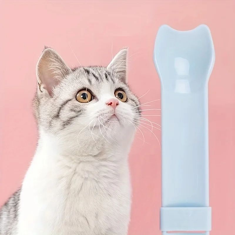 Cat Strip Squeeze Spoon, Wet Cat Treats Feeder for Lickable Snacks Durable Pet Liquid Feeding Tool
