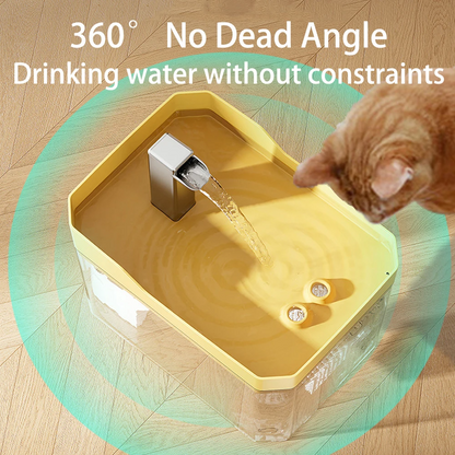Automatic Cat Drinker Fountain Recirculating Filtering Water Dispenser with Transparent Design  An