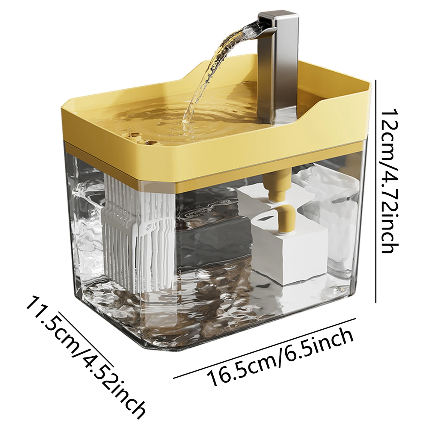 Automatic Cat Drinker Fountain Recirculating Filtering Water Dispenser with Transparent Design  An