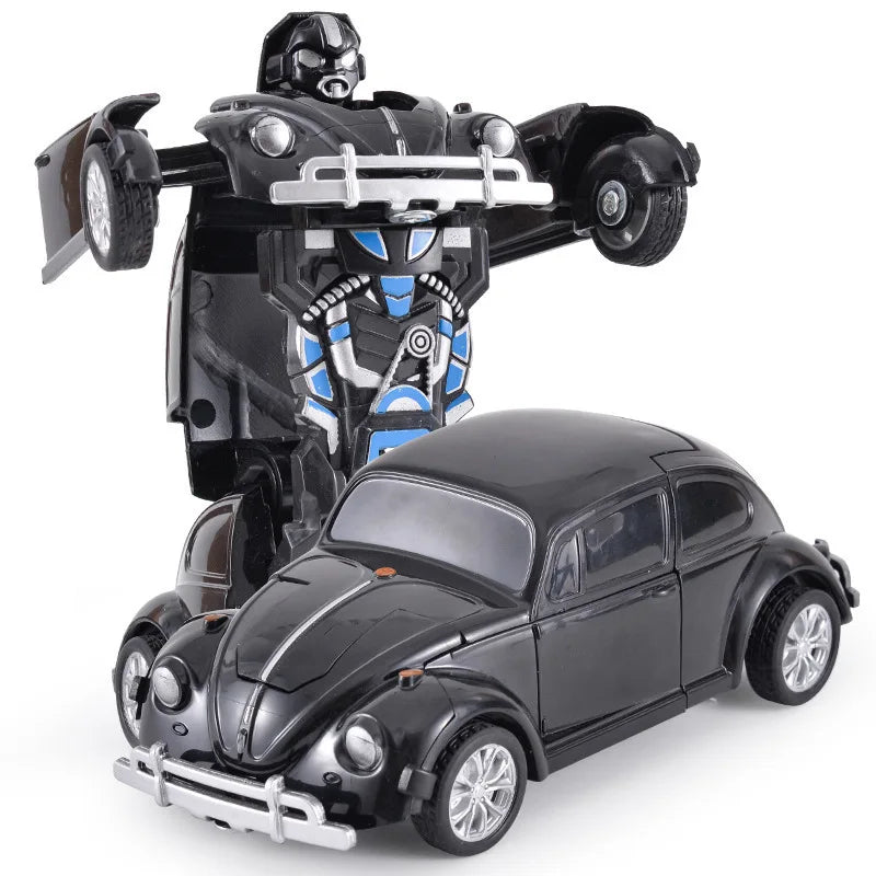 Kids Toys Car One-Button Shape-Shifting Autobot Robot Interactive Puzzle & Collision Fun
