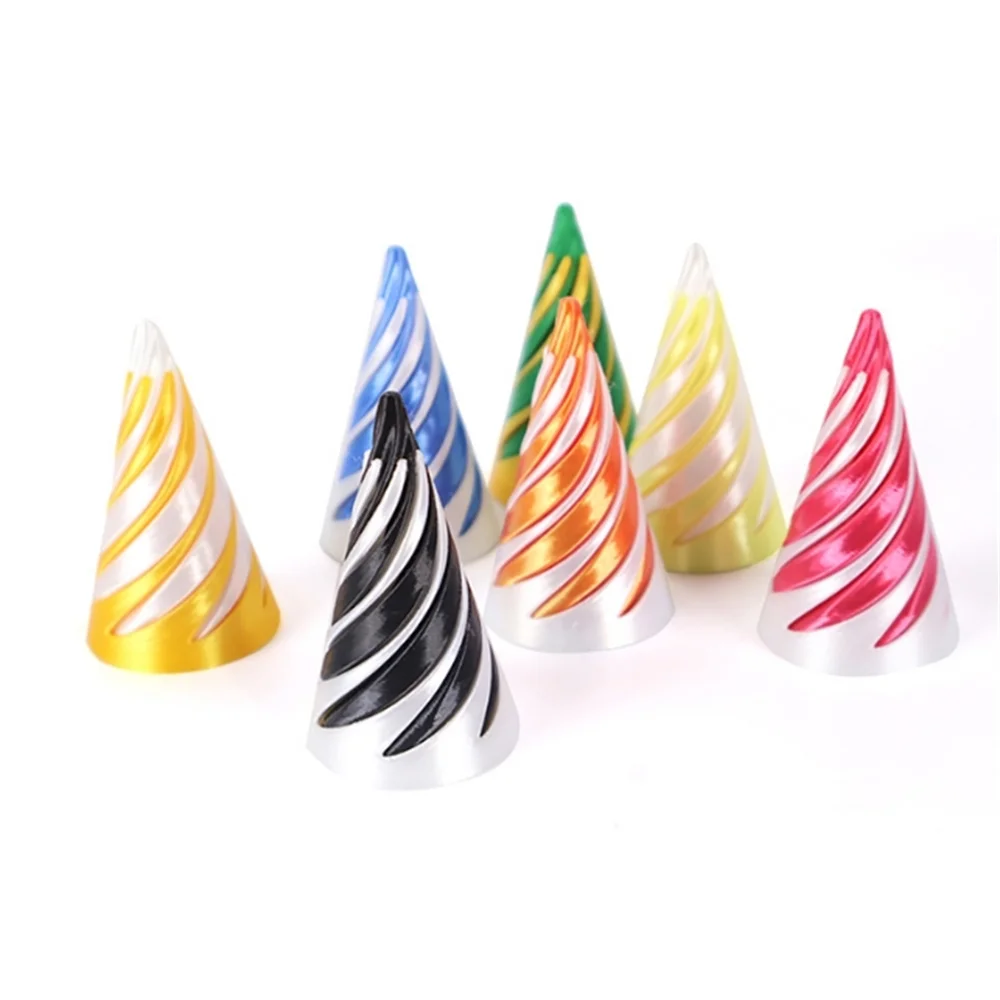 3D Printed Impossible Pyramid Toy Spiral Cone Passthrough Sculpture Mind Bending Vortex Thread Illu 4