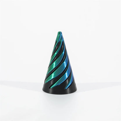 3D Printed Impossible Pyramid Toy Spiral Cone Passthrough Sculpture Mind Bending Vortex Thread Illu 7