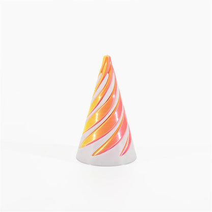 3D Printed Impossible Pyramid Toy Spiral Cone Passthrough Sculpture Mind Bending Vortex Thread Illu 11