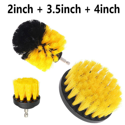 3pcs Drill Brush Attachment Set Power Scrubber for Showers Tubs Tile  Grout  Deep Cleaning Kit