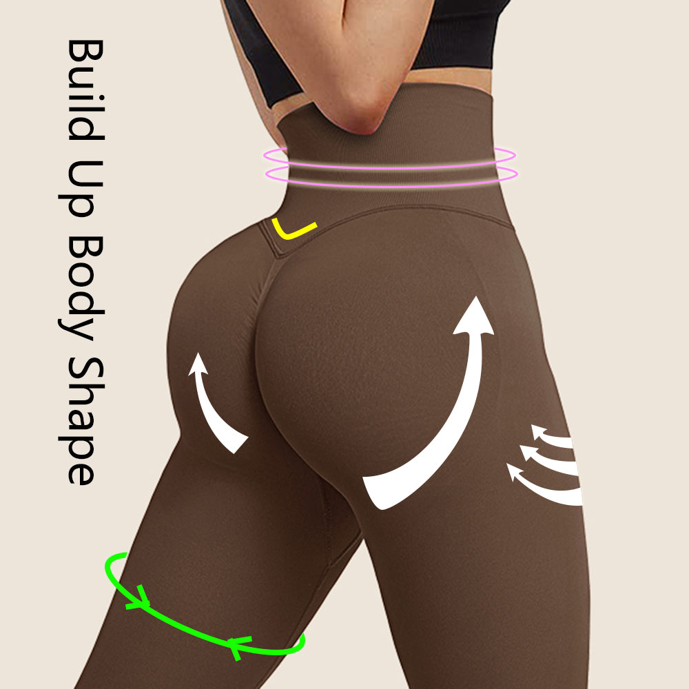 Seamless Push Up Leggings for Women High Waist Tummy Control Yoga Pants with Butt Lifting Design