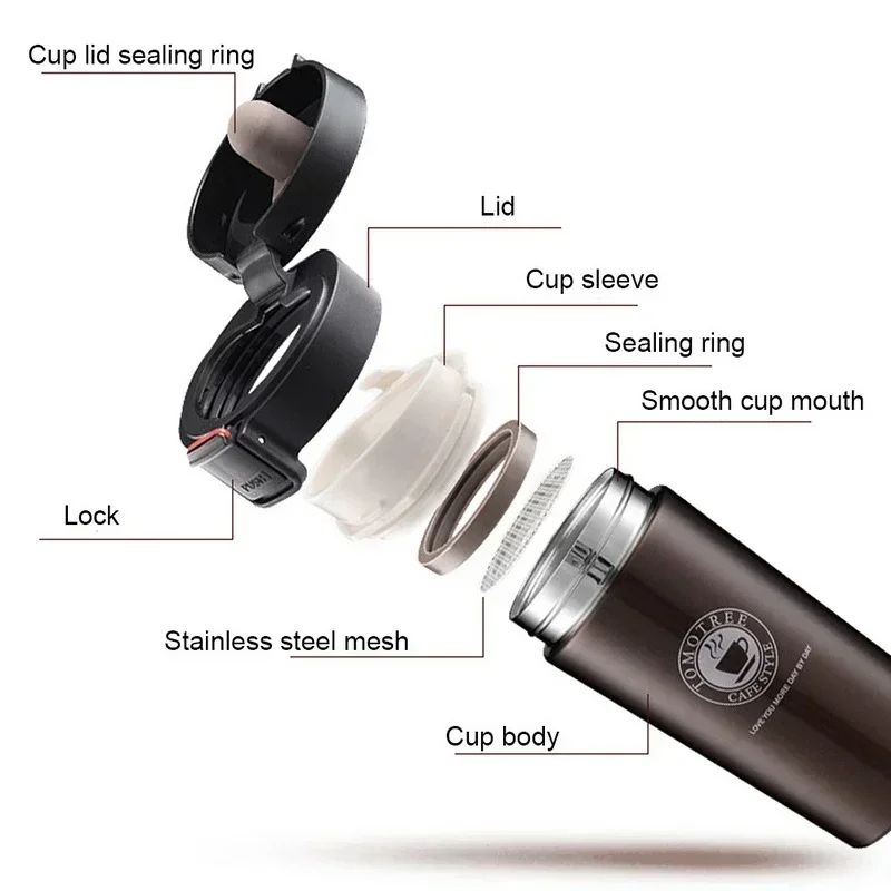 Premium Thermal Mug Double Wall 304 Stainless Steel Coffee Cup Vacuum Flask Thermos Water Bottle 6