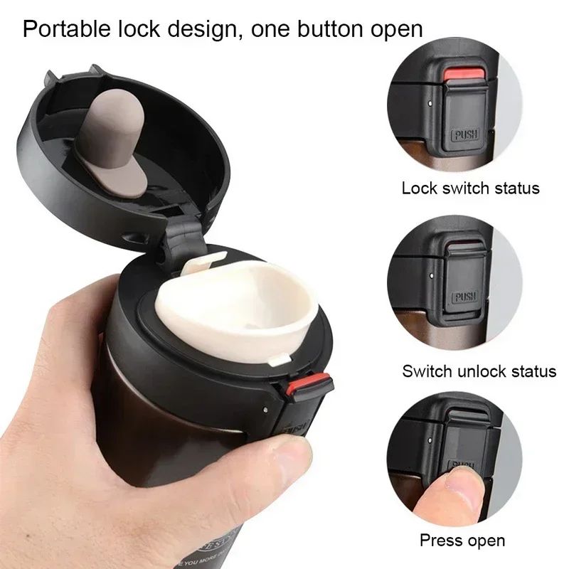 Premium Thermal Mug Double Wall 304 Stainless Steel Coffee Cup Vacuum Flask Thermos Water Bottle 4