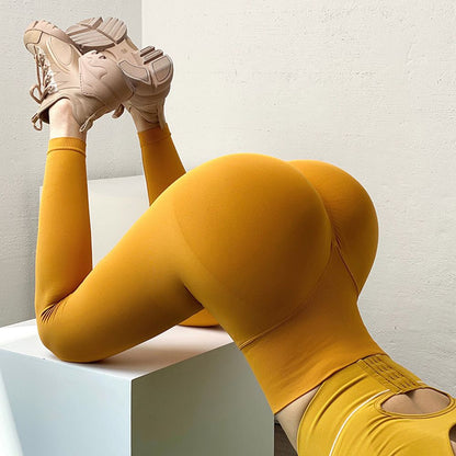Seamless Push Up Leggings for Women, High Waist Tummy Control Yoga Pants with Butt Lifting Design
