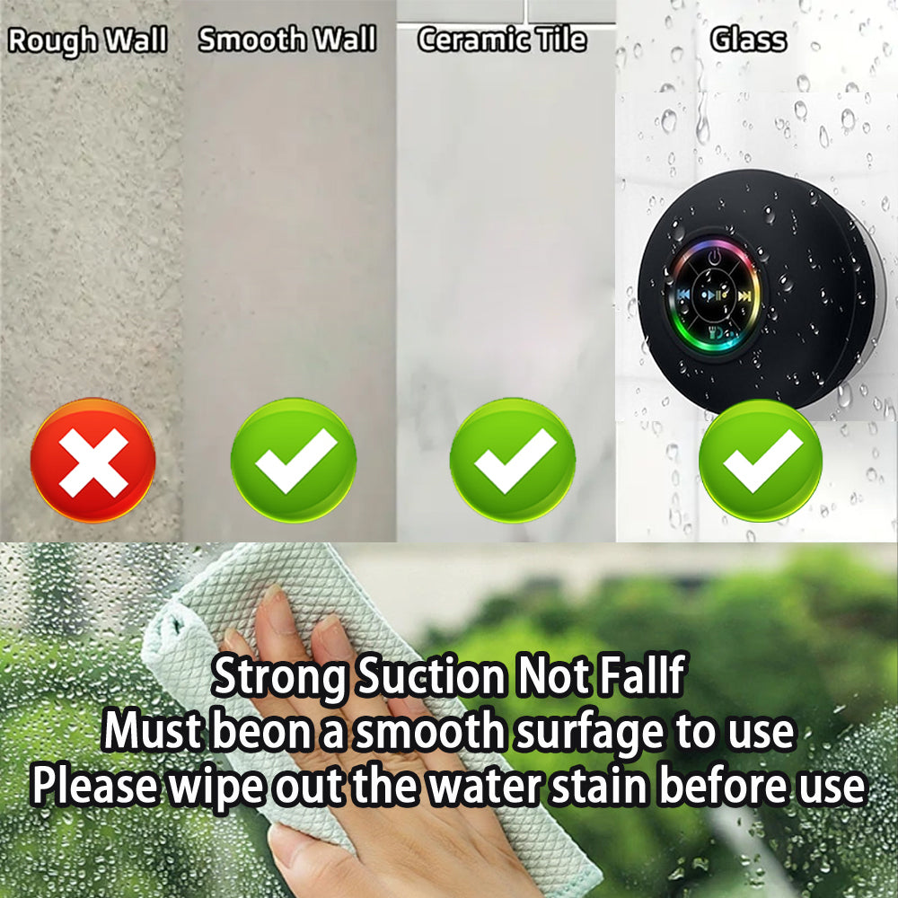 Waterproof Bluetooth Speaker Portable Wireless Speaker With Suction Cup LED Mini Sound Box For Show 3
