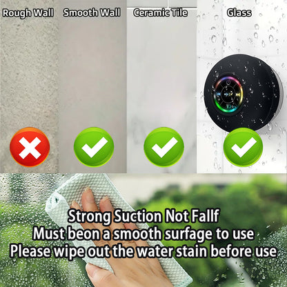 Waterproof Bluetooth Speaker Portable Wireless Speaker With Suction Cup LED Mini Sound Box For Show 3