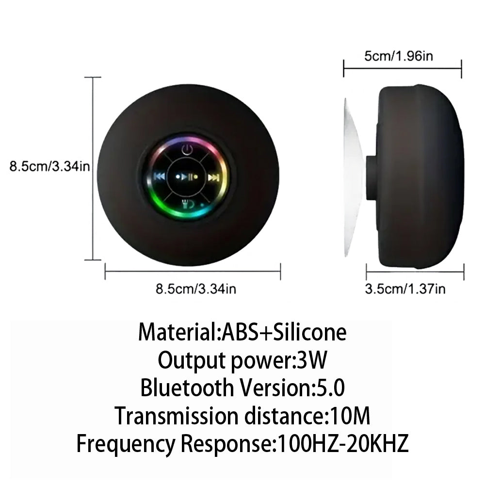 Waterproof Bluetooth Speaker Portable Wireless Speaker With Suction Cup LED Mini Sound Box For Show 5