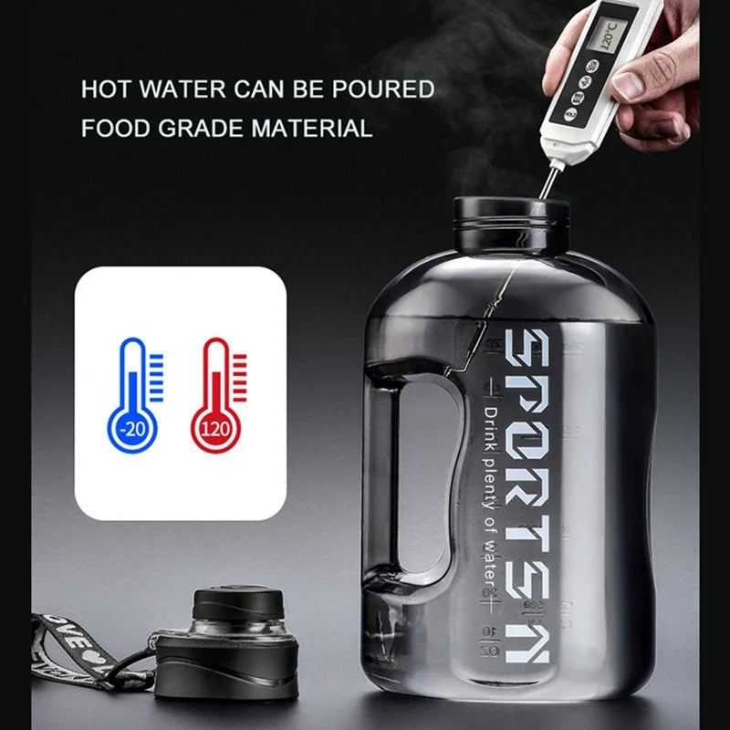 Portable Large Capacity Water Bottle for Gym, Cycling & Camping Mens Sports Water Kettle with Leak-Proof Lid