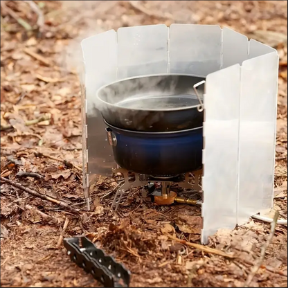 Foldable Camping Stove Windscreen Plates Aluminum Alloy Windshield Compact  Heat Resistant For Outd 3