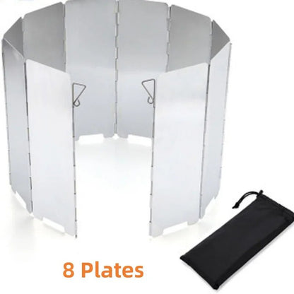 Foldable Camping Stove Windscreen Plates Aluminum Alloy Windshield Compact  Heat Resistant For Outd 6