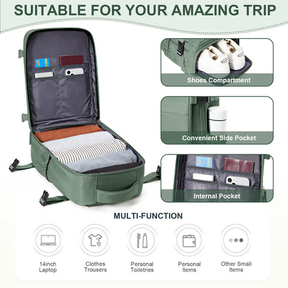 Ultimate Travel Backpack Ryanair Cabin Bag Compliant LaptopFriendly CarryOn for Men  Women  mo