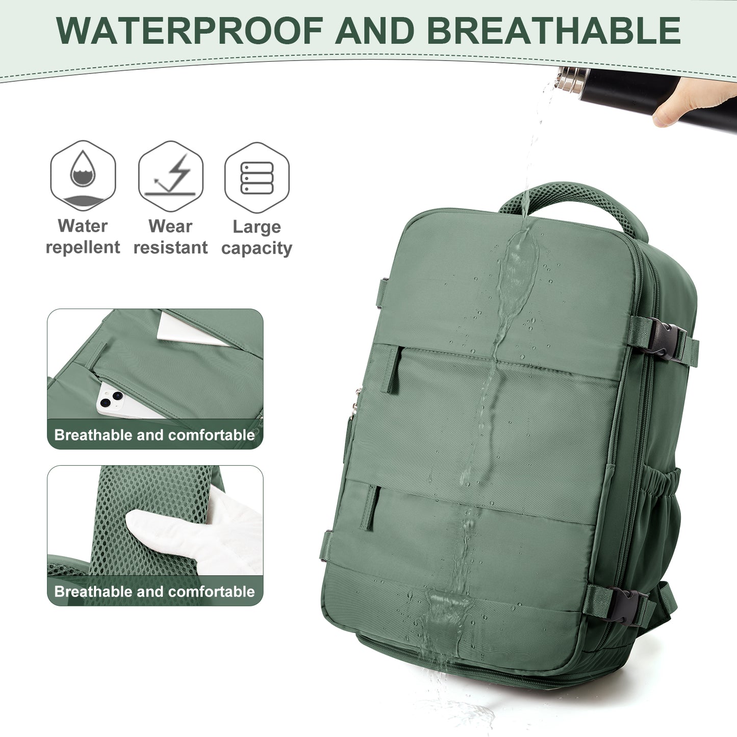 Ultimate Travel Backpack Ryanair Cabin Bag Compliant LaptopFriendly CarryOn for Men  Women  mo