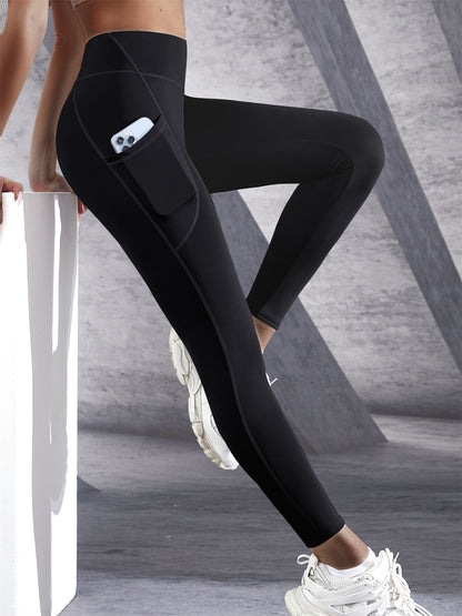 High Waist Yoga Pants With Pockets Womens Stretch Workout Leggings Tummy Control Fitness Tights For 8