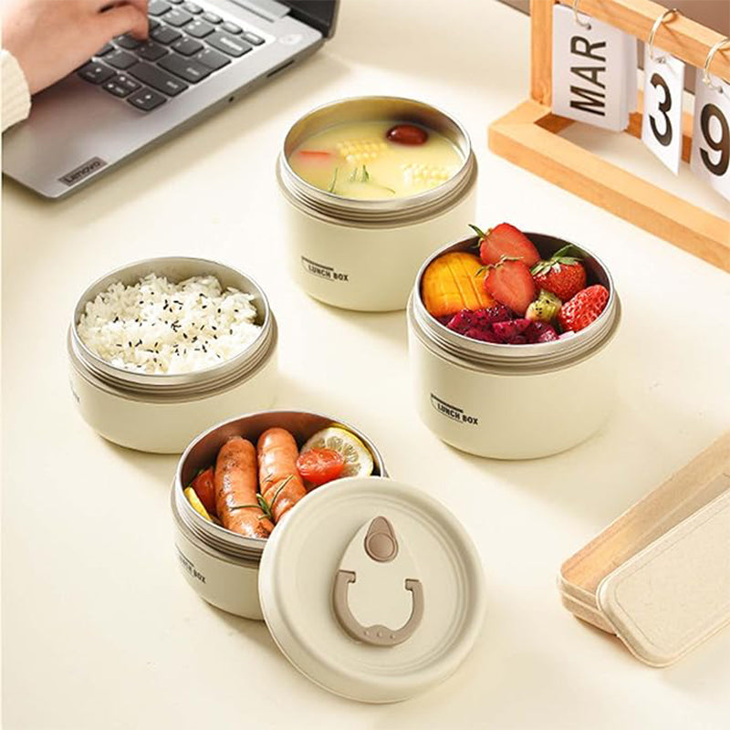 Insulated Lunch Container Set Portable Thermal Food Storage Stackable for Adults  Kids  BentoSty