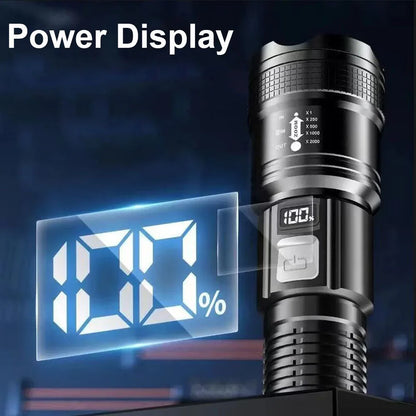 Super Bright LED Flashlight USB Rechargeable Tactical Torch Waterproof LongRange Outdoor Camping
