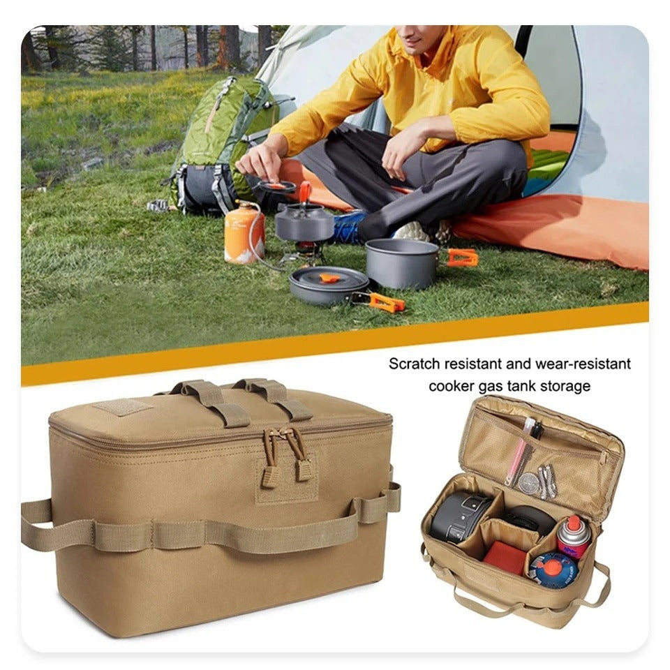Heavy Duty Gas Canister Storage Bag Spacious Camping Tool Bag For Picnic Cookware Utensils  Ground  2