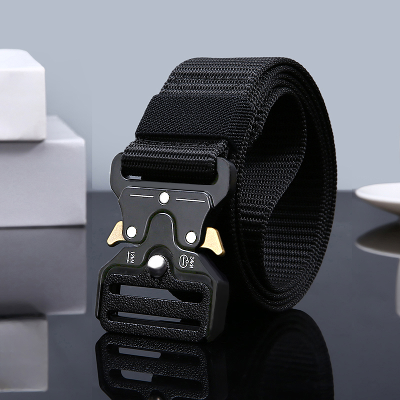 Mens Adjustable Belt for Work, Survival & Outdoor Adventures Extra Strong Buckle & Quick Release Design