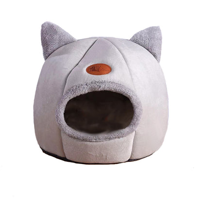 Winter Cat Bed Cozy Deep Sleep Comfort Cave For Cats  Small Dogs Warm Pet Tent Nest With Non Slip B 3