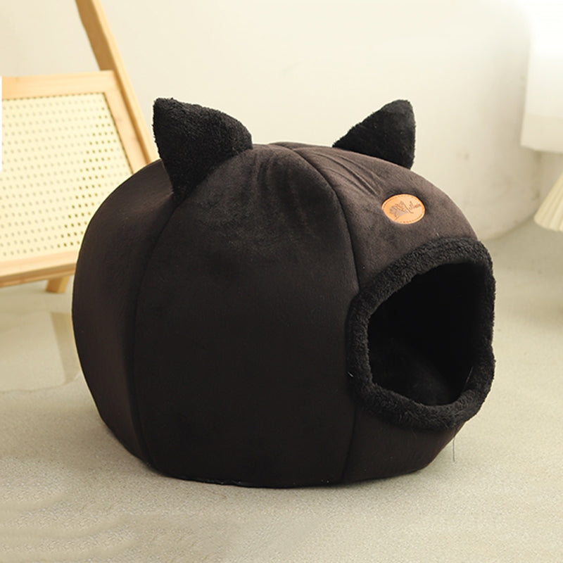 Winter Cat Bed Cozy Deep Sleep Comfort Cave For Cats  Small Dogs Warm Pet Tent Nest With Non Slip B 5