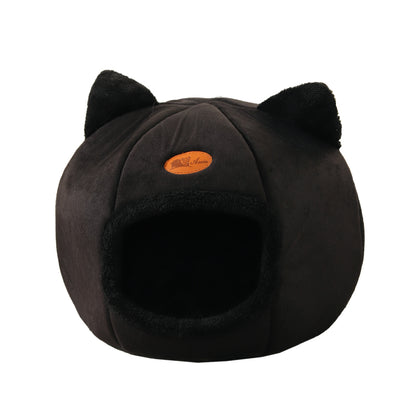 Winter Cat Bed Cozy Deep Sleep Comfort Cave For Cats  Small Dogs Warm Pet Tent Nest With Non Slip B 6