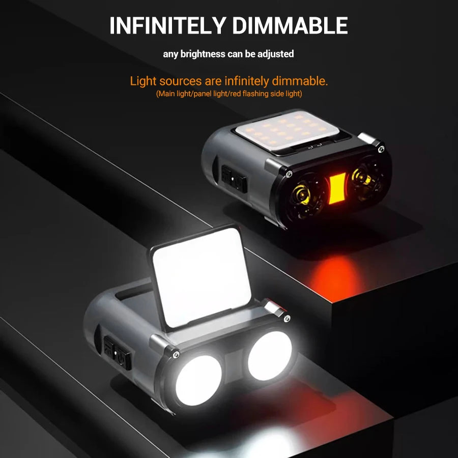 Rechargeable Owl Headlamp Bright LED Flashlight For Hunting Biking  Fishing Rotating Headlight 1