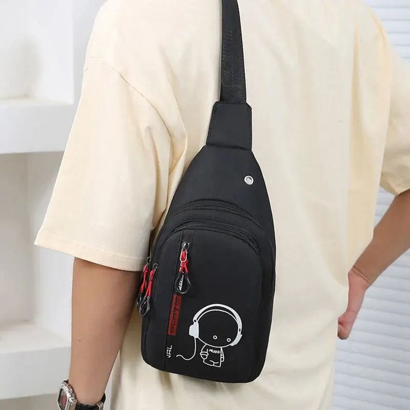 Men Chest Bag, Casual Fashion Shoulder Bag for Cycling, Travel & Daily Use Durable Crossbody Backpack