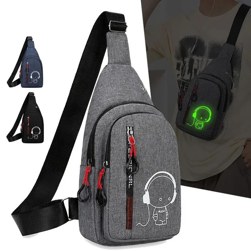 Men Chest Bag Casual Fashion Shoulder Bag For Cycling Travel  Daily Use Durable Crossbody Backpack 6