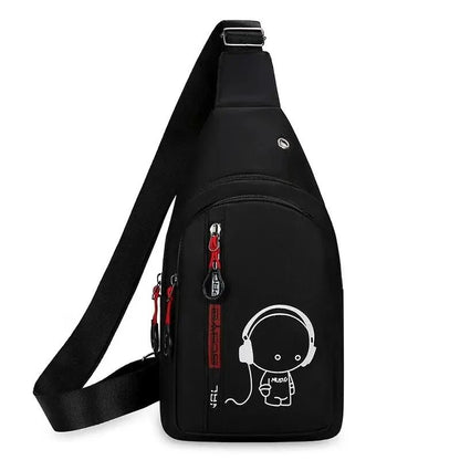 Men Chest Bag Casual Fashion Shoulder Bag For Cycling Travel  Daily Use Durable Crossbody Backpack 1