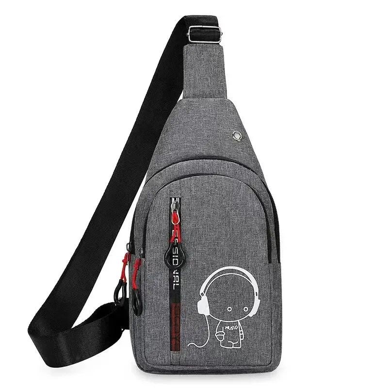 Men Chest Bag Casual Fashion Shoulder Bag For Cycling Travel  Daily Use Durable Crossbody Backpack 1