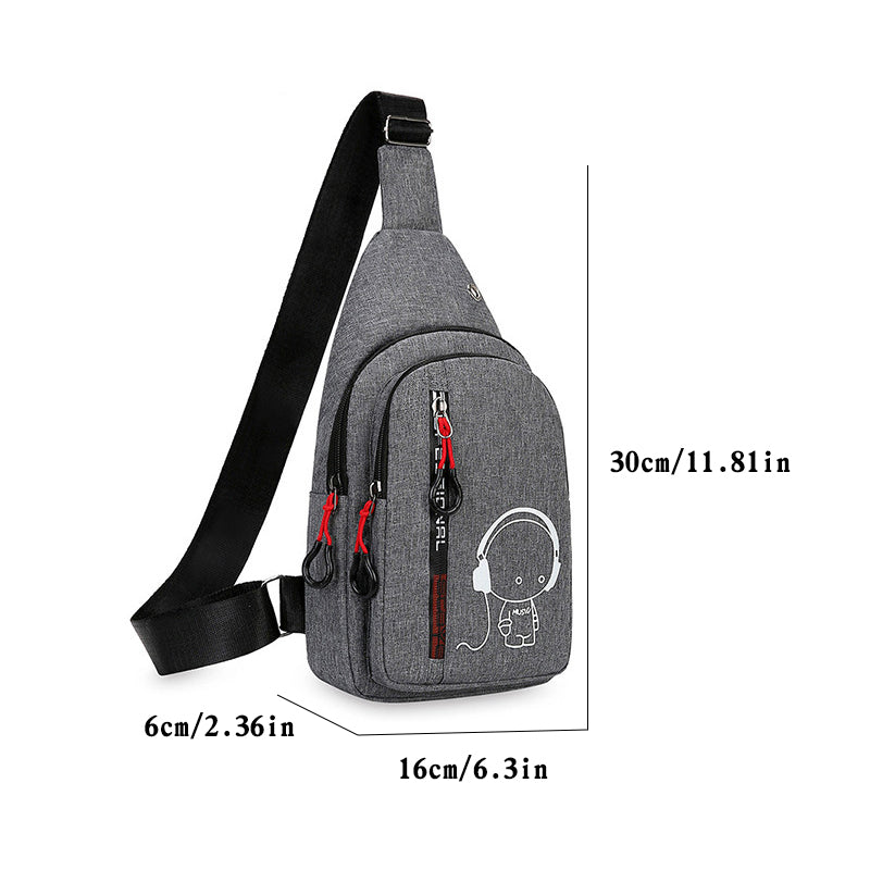Mens Crossbody Shoulder Bag Stylish Chest Pack For Cycling Work  Travel Lightweight Nylon Casual Da 2