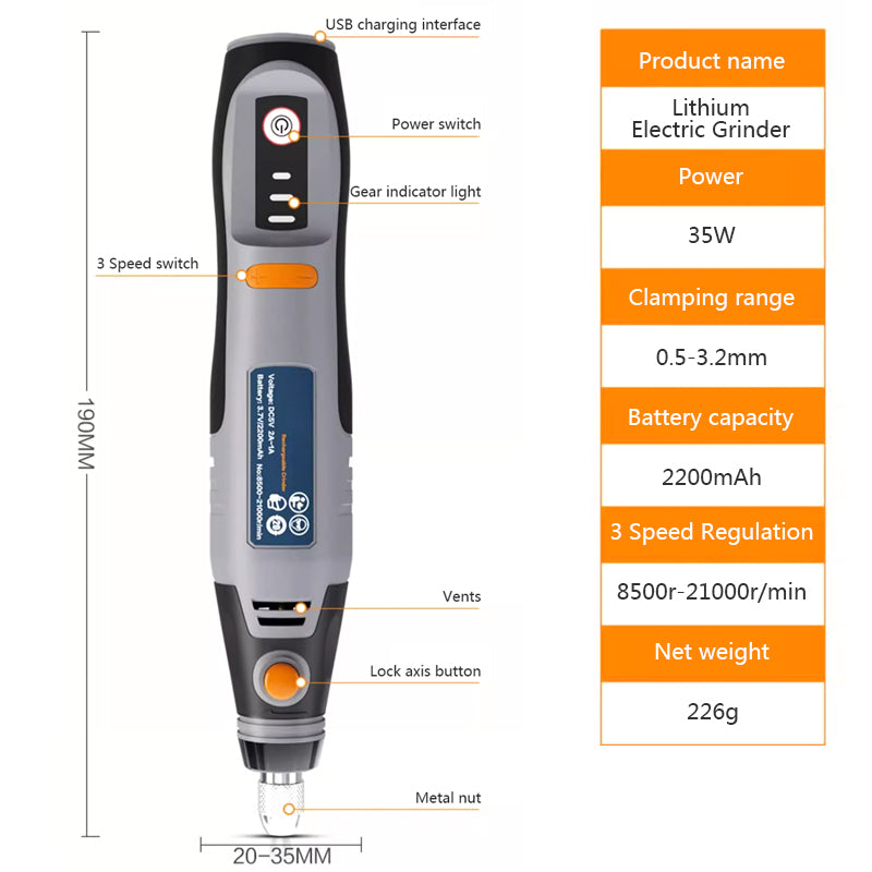 Cordless Rotary Tool Mini Drill  Engraving Pen 35W Electric Grinder For DIY Jewelry  Crafts 4