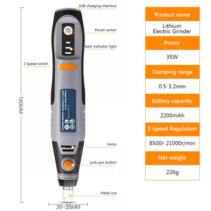Cordless Rotary Tool Mini Drill  Engraving Pen 35W Electric Grinder For DIY Jewelry  Crafts 4