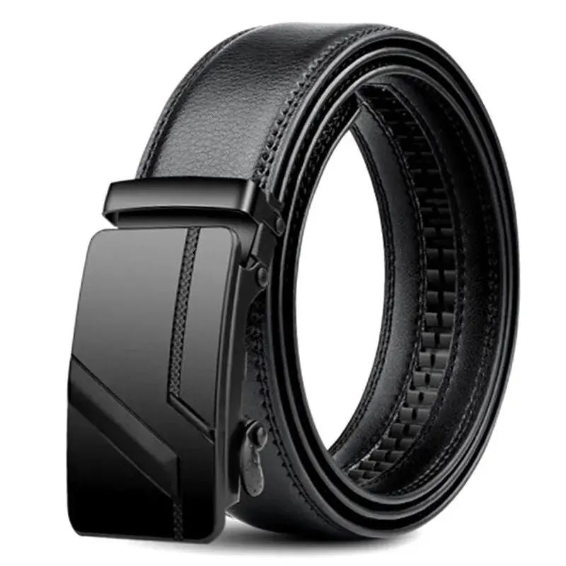 Luxury Belt For Men HighQuality PU Leather Glossy Belt With Lychee Pattern Unisex Dress  Casual Wea 5