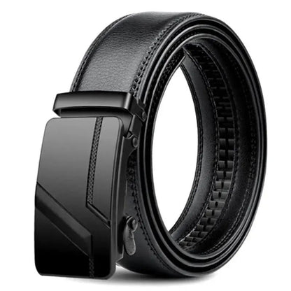 Luxury Belt For Men HighQuality PU Leather Glossy Belt With Lychee Pattern Unisex Dress  Casual Wea 5