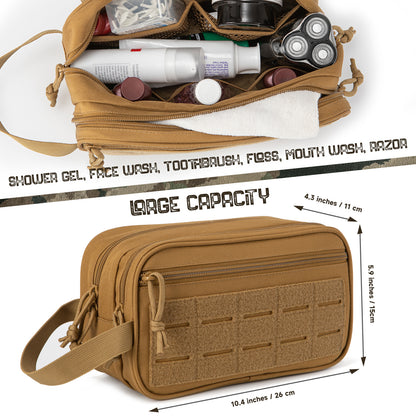 Tactical Toiletry Bag Hanging Dopp Kit for Men  Women  Compact Shaving  Hygiene Pouch for Travel